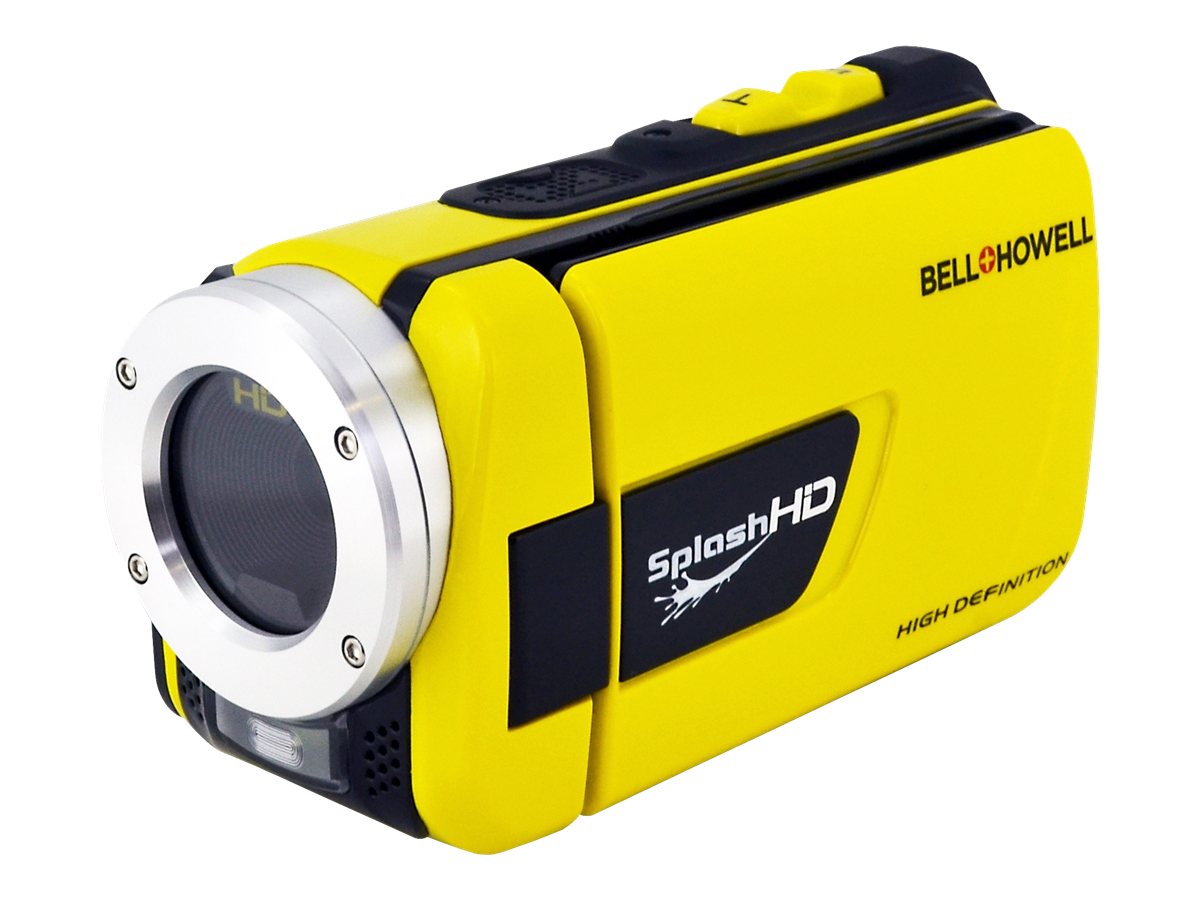 Bell+Howell Splash WV30HD Yellow 1080p HD Waterproof Camcorder with 8x