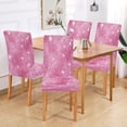 thumbnail image 6 of Chair Cover 2 Pack Removable Dining Chair Protectors Washable Chair Slipcovers Seat for Home Wedding Decor Pink Glitter Background, 6 of 6