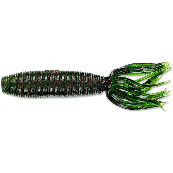 Yamamoto Baits Fat Ika Soft Bait, 10, 4in, Watermelon/Black/Red