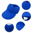 thumbnail image 7 of Gsakboxl Women UPF50+ Foldable Ponytail Sun Visor Cap, Ice Feel Lightweight Large Brim Empty Top Sports Hat for Outdoor Workout Hiking Bucket Hat Blue One Size, 7 of 7