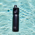thumbnail image 2 of BOTTLE BOTTLE Insulated Water Bottle 24 oz with Handle and Flip Tops Lids Stainless Steel Water Bottle Push Button Leak Proof Portable for Running Travel  Hiking Black, 2 of 7