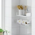 thumbnail image 4 of Lloopyting Clearance Paper Towel Holder Kleenex Tissues Boxes Self Adhesive Tissue Holder Punch-Free Plastic Paste Hanger Holder Towel Tube Kitchen Gadgets White, 4 of 6