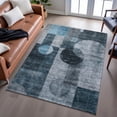 thumbnail image 6 of Addison Rugs Mayfield Premium Machine Washable Transitional Geometric Teal Rectangle Rug, 10' x 14', 6 of 6
