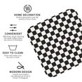 thumbnail image 4 of Fuzoiu Black and White Checkerboard Print Leather Coasters Set,Drink Coasters Set of 6,for Tabletop Protection, Durable PVC Coasters,Home Décor and Housewarming Gift,Square, 4 of 7
