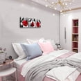 thumbnail image 3 of Red Rose Canvas Wall Art for Bedroom Decor,Red and Black Wall Decor Floral Artwork Flower Painting Picture for Bathroom Wall Decoration 3 Panels Ready to Hang 12"x12", 3 of 6