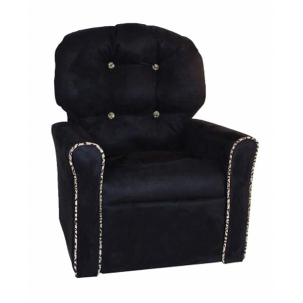 Dozydotes 18001 Kids Accent Rocker Recliner, Black & Cheetah
