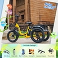 thumbnail image 6 of Addmotor Electric Trike, 750W Foldable Electric Tricycle,50-90 Miles,Folding Electric Trike for Adults,48V 20Ah Removable Battery,20" Fat Tire Electric Trikes with Rear Speed Differential,M-330F Red, 6 of 8