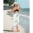 thumbnail image 2 of HAPPY BAY Women's Beachwear Summer Beach Wraps Bikini Wrap Sarong Coverups Swimwear Swim Cover up Skirt Bathing suit Swimsuit Pareo for Women One Size Pearl, Solid, 2 of 4