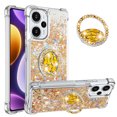 thumbnail image 1 of Funda para Xiaomi POCO F5 5G con Brillo Líquido Flotante, Purpurina, Parachoques y Anillo Giratorio Soporte, 1 of 5
