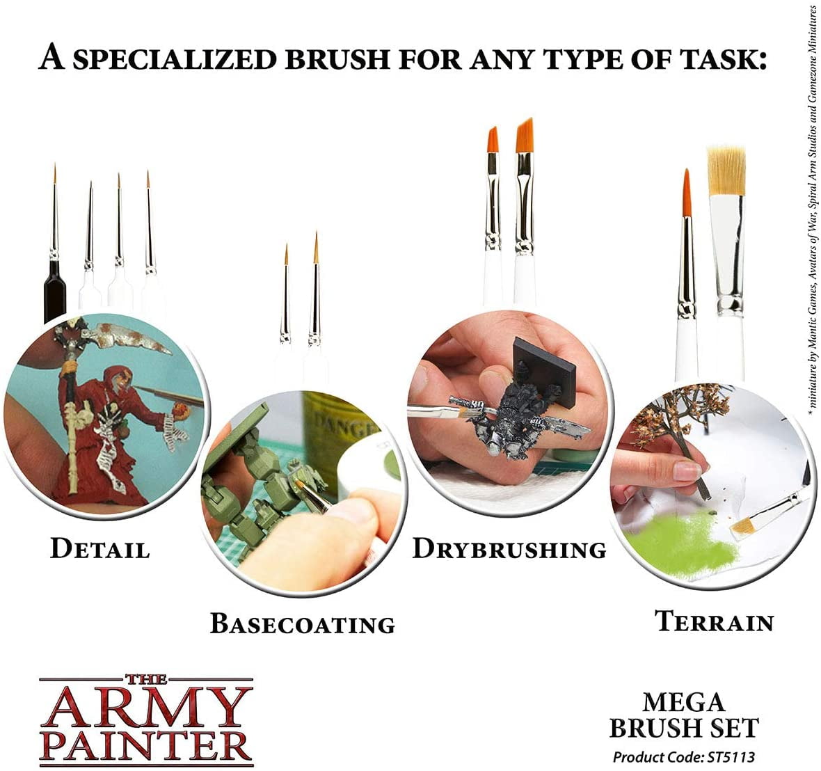 The Army Painter Wargamer Mega Brush Set