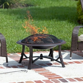 Mainstays 28 Fire Pit With Pvc Cover And Spark Guard Walmart Com