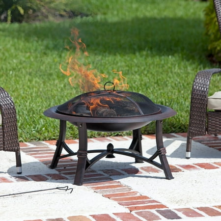 Fire Sense Augusta 30 In Wood Burning Fire Pit Walmart Com