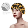 thumbnail image 5 of Bike chains Pattern black Shower Cap, Reusable Bath Hair Hat for all Hair Lengths Hair Cover with Elastic Band Double Waterproof Layers Bathing Hat, 5 of 5