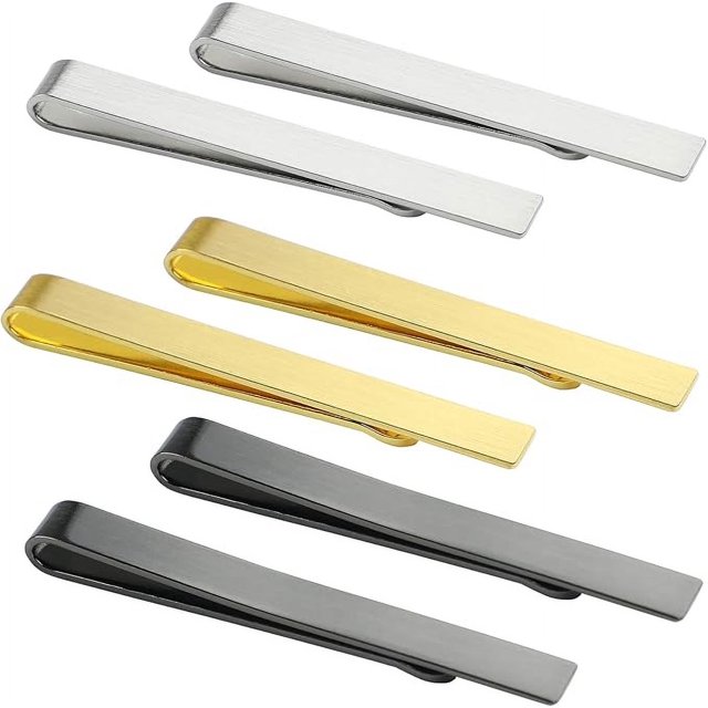 Pinza para corbata para hombre, 6 piezas, pinzas para corbata para hombre, juego de pinzas para corbata clásicas