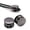 Dark Gray, variant on 50pc Double Hole Metal Spring Stoppers, Round Drawstring Cord Locks Toggles for Clothing & Bags