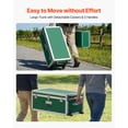 thumbnail image 5 of VEVOR Metal Storage Trunk, Set of 2, Wooden Suitcase Storage Boxes with Padlocks, Large Trunk Includes Casters and 3 Metal Handles, Decorative Store Chest with Lids for Travel, Apartment, Dorm, Green, 5 of 9