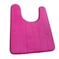 thumbnail image 2 of Oiur U-Shaped Floor Mat Wear Resistant Non-Slip Super Water Absorption Easy to Clean Fast Dry Bathroom Toilet Mat,Rose Red, 2 of 8