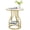 White Gold, variant on Fnova 23" Round End Table, Modern 2-Tier Side Table with Storage and Metal Frame, Small Bedside Table for Living Room, Bedroom, White Gold