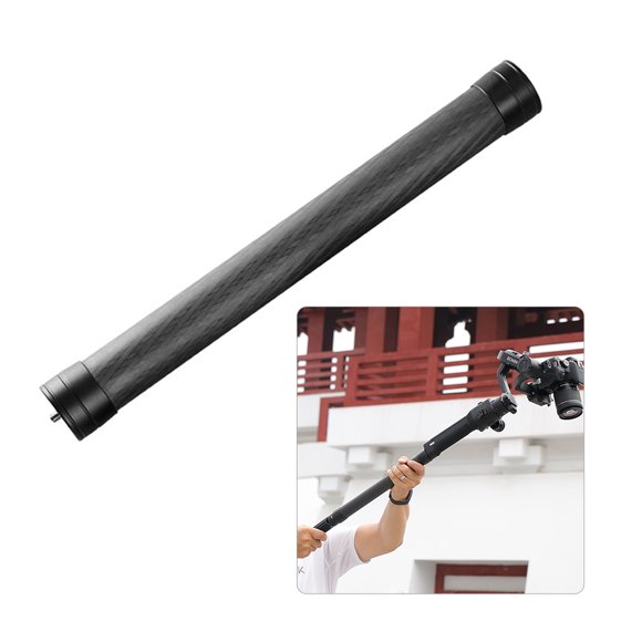 Riwcyla Bâton Stabilisateur Professionnel d'Extension Tige Monopode Fibre de Carbone avec Vis de 14 Pouces 35 cm de Long pour Ronin,S Crane 23 FEYU AK4000/ AK2000 Moza Air 2