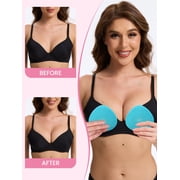 BIMEI Silicone Swimming Bra Inserts– Waterproof Reusable Triangle Breast Forms, Breathable Enhancers for Bikini & Swimwear, 1 Pair,Blue,#4