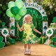 thumbnail image 2 of Niñas Vestido de Día de San Patricio Manga Corta Cuello Redondo Verano Casual para 3-12 Años Niños Niños, 2 of 9