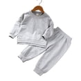 thumbnail image 6 of NIEWTR Kids Fall Winter Clothes 2T-5T Toddler Long Sleeve Clothes Girl Girl Matching Set Soft Shirt & Elastic Waist Long Pants Comfy Pajamas Loungewear Daily Wear(A-Grey,12-24 Months), 6 of 7