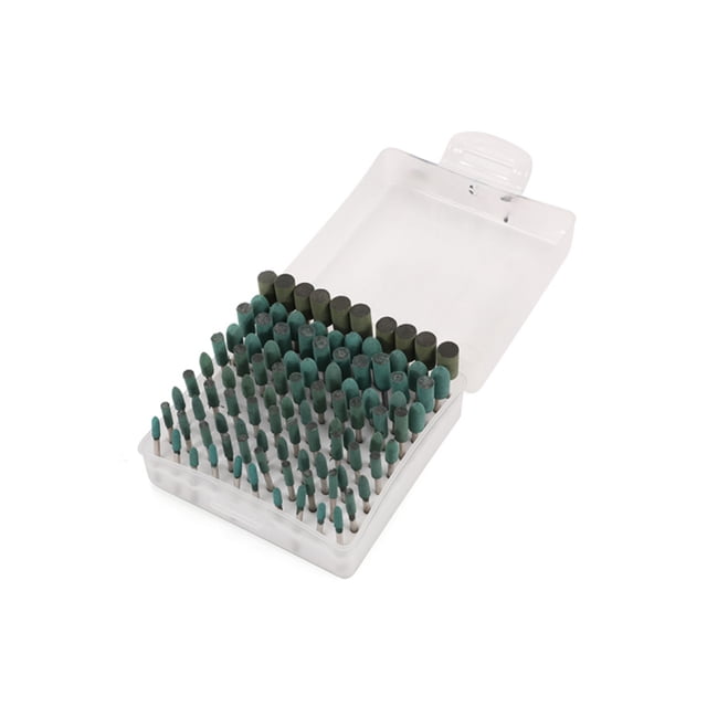 Eigraketly 100 Uds. Cabezal de molienda de goma Mini alto ajuste fácil de almacenamiento amoladora de pulido herramientas de pulido accesorios de máquina Kits y herramientas para tallar Eigraketly TO010909-00