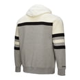 thumbnail image 3 of Men's-Mitchell & Ness  Heather Gray New York Jets Head Coach Vintage Logo Pullover Hoodie, 3 of 7