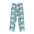 thumbnail image 6 of Uemuo whiter Snow bear Print Pattern Men's Wide Leg Palazzo Lounge Pants with Pockets Light Weight Loose Comfy Casual Pajama Pants-XX-Large, 6 of 9