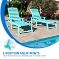 thumbnail image 4 of Dextrus Outdoor Chaise Lounge Chairs with Adjustable Backrest, Heavy Duty Hips Resin Patio Lounger with Wide Armrest and 350lbs Capacity, 4 of 7