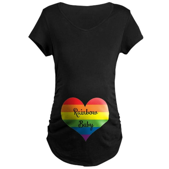 CafePress - Rainbow Baby Maternity T Shirt - Maternity Dark T-Shirt