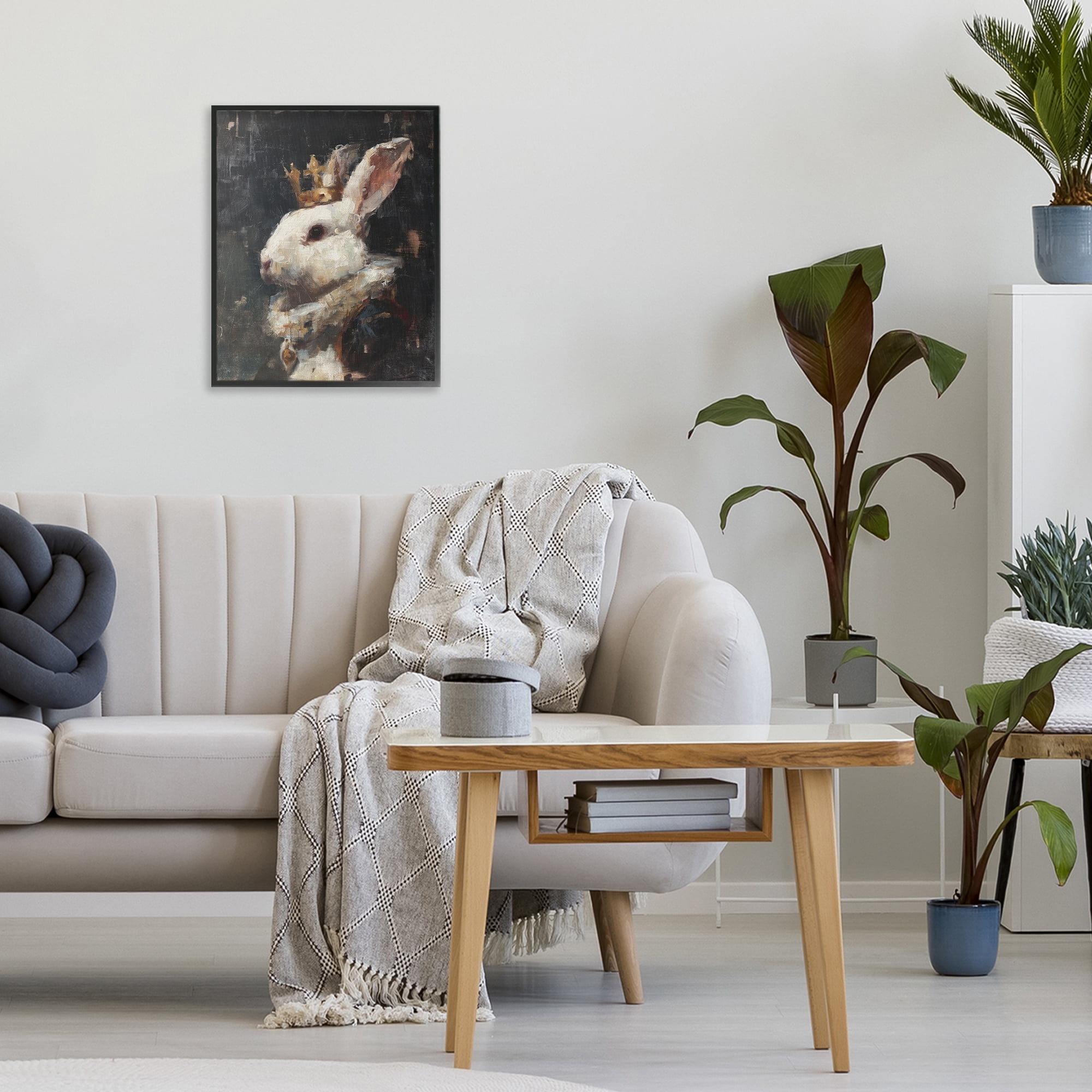 Stupell Industries Regal Monarch Rabbit Black Framed Giclee Art, design by Svetlana Aleynikova