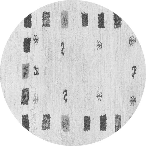 Ahgly Company Indoor Round Solid Gray Modern Area Rugs, 3' Round
