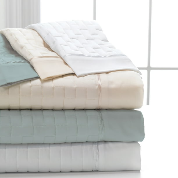 DreamFit Tencel Quilted Sheet Ensemble Twin XL Size in Snow Walmart