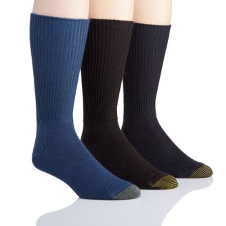 Gold Toe Men's Hampton Reinforced Toe Socks, 3 Pack - Walmart.com