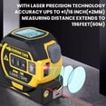 thumbnail image 3 of Laser Tape Measure – 3-in-1 Digital – 197ft Rangefinder & 16ft Manual Tape – Cross Marking & Data Storage – Distance, Area & Volume – Auto Lock – Professional – Yellow, 3 of 6