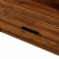 thumbnail image 6 of GVN 70.87" Buffet Sideboard Cabinet with Pull-out Multi-tier Storage Shelf and 1 Drawers, Pantry Cabinet with Aluminum Frame Glass Door and Microwave Stand for Dining Room, Brown, 6 of 7