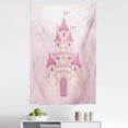 thumbnail image 1 of Castle Tapestry, Wonder Tale Cartoon Fortress Palace Cartoon Fun Illustration, Fabric Wall Hanging Decor for Bedroom Living Room Dorm, 5 Sizes, Rose and Pale Mustard, by Ambesonne, 1 of 1