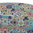 thumbnail image 3 of Moroccan Pouf Cover with Zipper, Geometric Squares and Rectangles Colorful and Complex Design Floral Arrangement, Soft Decorative Fabric Unstuffed Case, 30" W X 17.3" L, Multicolor, by Ambesonne, 3 of 5