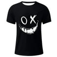 thumbnail image 3 of Men's Creepy Smile Face Crewneck T Shirts Novelty Spooky Halloween Clothes Short Sleeve Scary Tee Tops, 3 of 3