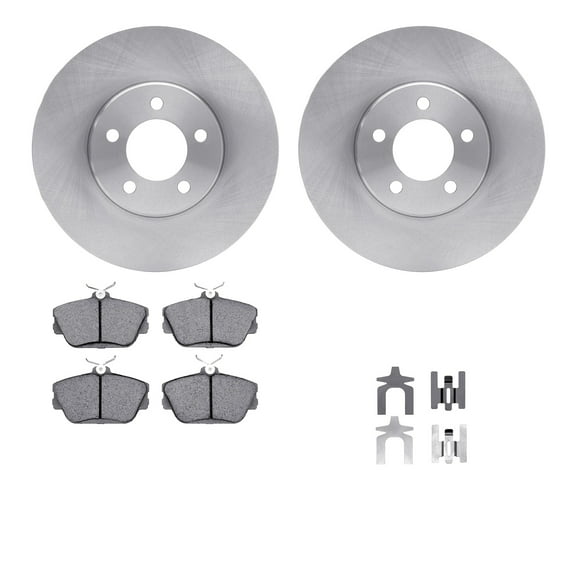 Dynamic Friction Company Front Brake Rotors with 5000 Advanced Brake Pads includes Hardware 6512-54347