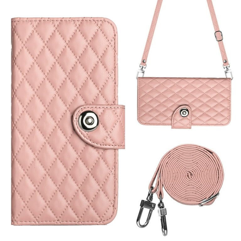 iPhone Plus/8 Plus Case ,Wallet Magnetic Cover Shoulder Neck