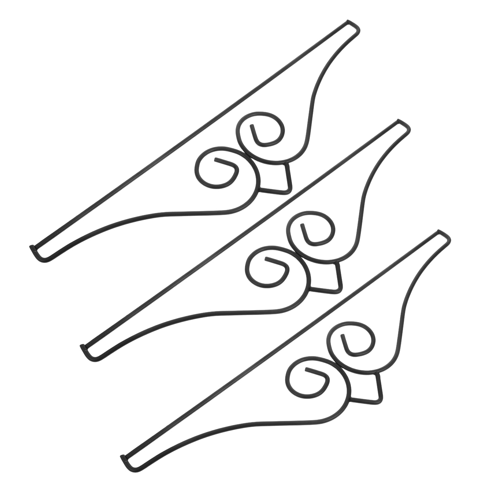 CTIRCHIU 3Pcs Metal Flag Pole Accessories Sturdy Garden Banner Bracket Black Outdoor