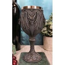 Fantasy Fire Blood Quartet Winged Dragon Guardians Wine Goblet Chalice Drink Cup