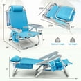 thumbnail image 3 of Goplus 1 PCS Folding Beach Chair for Adult Lightweight Aluminum Camping Chair withStorage Bag Blue, 3 of 9