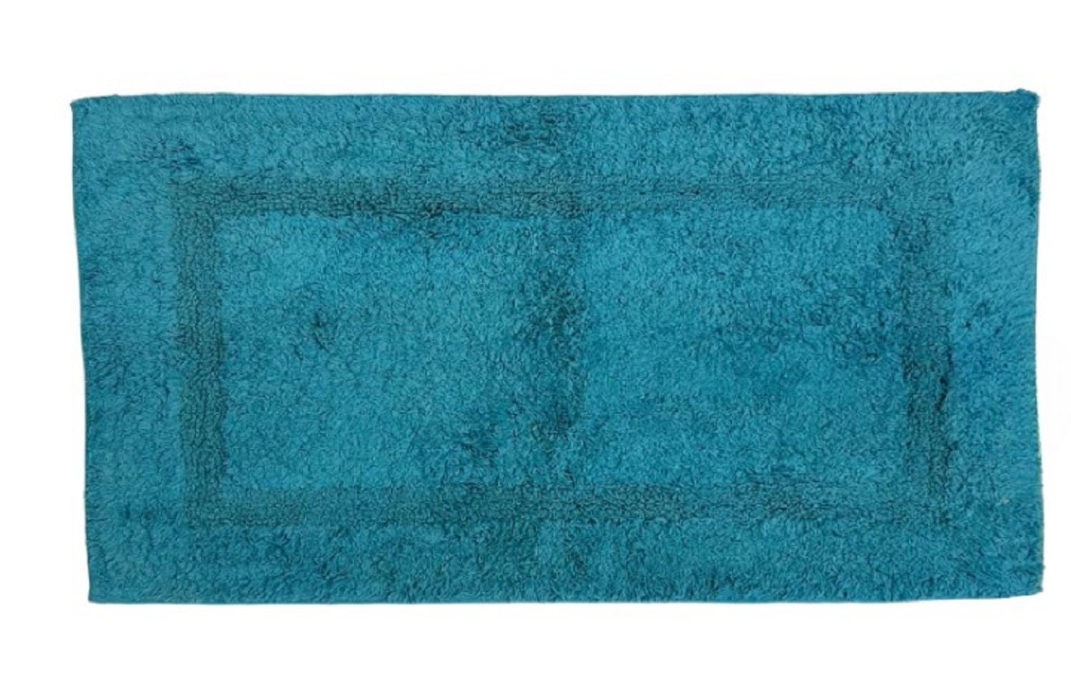 Tapis de bain en coton turquoise Home Decor Inc – 51 x 76 cm (lot de 2), doux et absorbant, idéal pour la salle de bain et un usage quotidien.