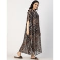 thumbnail image 3 of Moomaya Kimono Sleeves V Neck Kaftan Printed Rayon - Women's Elegant Kaftan, 3 of 9