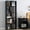 Black, variant on CQSXDA Asymmetrical Display Shelf Wood Finish 5-Tier Design for Modern Home Decor and Organizing Spaces, White