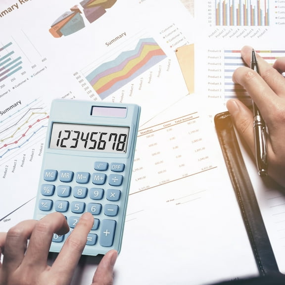 Herrnalise Basic Standard Calculators Small Digital Desktop Calculator with 8-Digit LCD Display,Battery Power Smart Calculator Pocket Size for Kids for Home School