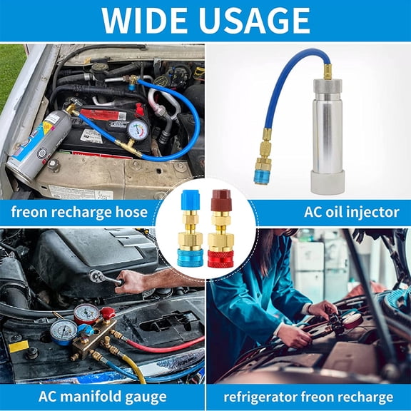 Zyutaosan R1234Yf Quick Couplers Kit Quick Coupler Adapter For Car Conditioner Ac Charging